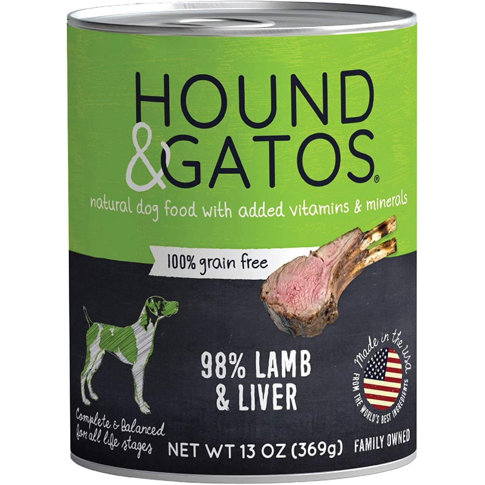 Hound and Gatos Dog Grain Free Lamb Lamb Liver 13oz. (Case of 12) - Pet Supplies - Hound and Gatos
