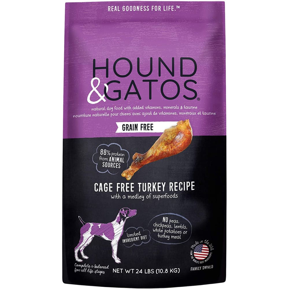 Hound and Gatos Dog Grain Free Turkey 24Lb - Pet Supplies - Hound and Gatos