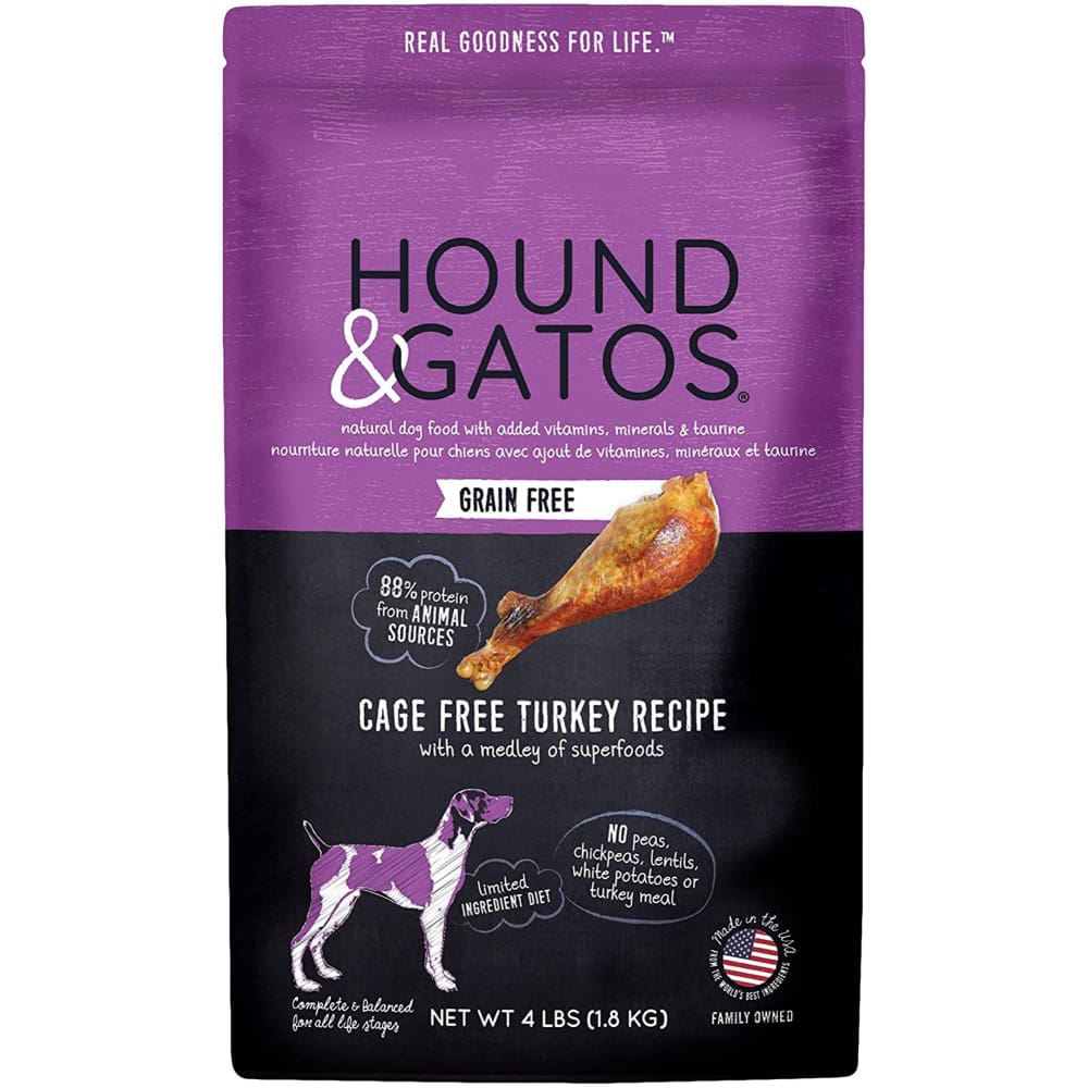 Hound and Gatos Dog Grain Free Turkey 4Lb - Pet Supplies - Hound and Gatos