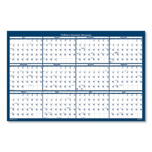 House of Doolittle Academic Year Recycled Poster Style Reversible/erasable Yearly Wall Calendar 24 X 37 12-month (july To June): 2022