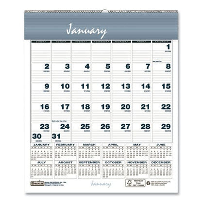 House of Doolittle Bar Harbor Recycled Wirebound Monthly Wall Calendar 6 X 7 White/blue/gray Sheets 12-month (jan-dec): 2023 - School