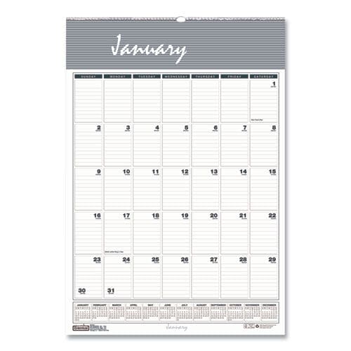 House of Doolittle Bar Harbor Recycled Wirebound Monthly Wall Calendar 8.5 X 11 White/blue/gray Sheets 12-month (jan-dec): 2023 - School