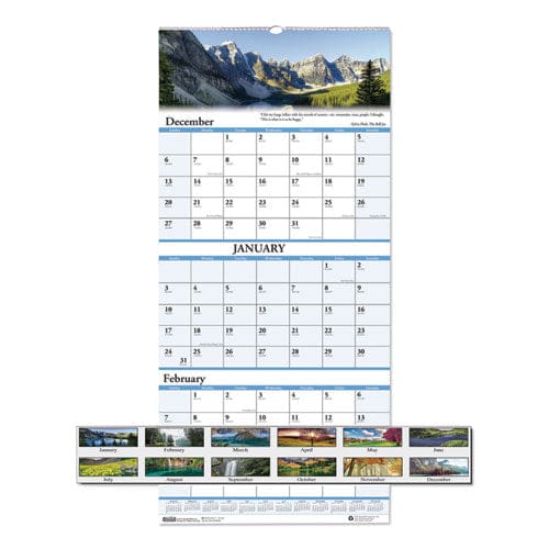 House of Doolittle Earthscapes Recycled 3-month Vertical Wall Calendar Scenic Photography 8 X 17 White Sheets 14-month (dec-jan): 2022-2024