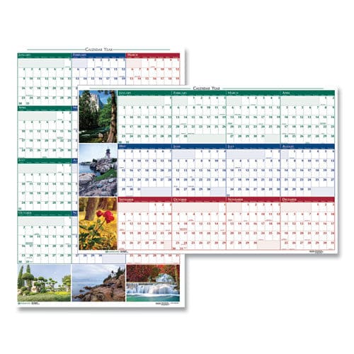 House of Doolittle Earthscapes Recycled Reversible/erasable Yearly Wall Calendar Nature Photos 32 X 48 White Sheets 12-month (jan-dec): 2023