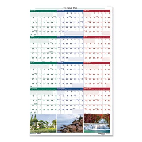 House of Doolittle Earthscapes Recycled Reversible/erasable Yearly Wall Calendar Nature Photos 32 X 48 White Sheets 12-month (jan-dec): 2023