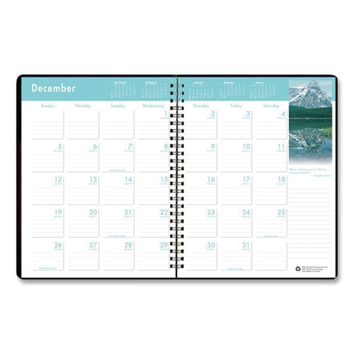 House of Doolittle Earthscapes Recycled Ruled Monthly Planner Landscapes Color Photos 11 X 8.5 Black Cover 14-month (dec-jan): 2022-2024 -