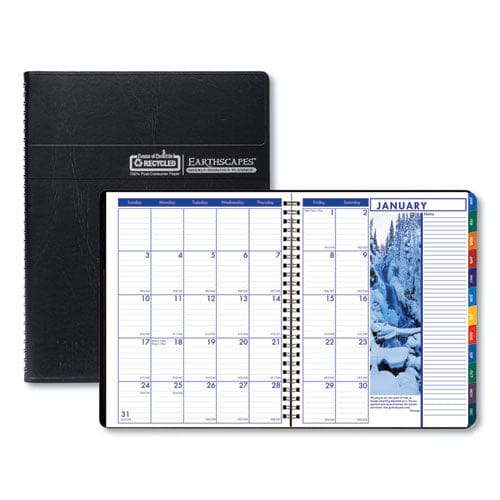House of Doolittle Earthscapes Recycled Weekly/monthly Appointment Book Landscape Photos 11 X 8.5 Black Soft Cover 12-month (jan-dec): 2023
