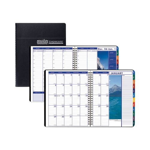 House of Doolittle Earthscapes Recycled Weekly/monthly Appointment Book Landscape Photos 11 X 8.5 Black Soft Cover 12-month (jan-dec): 2023