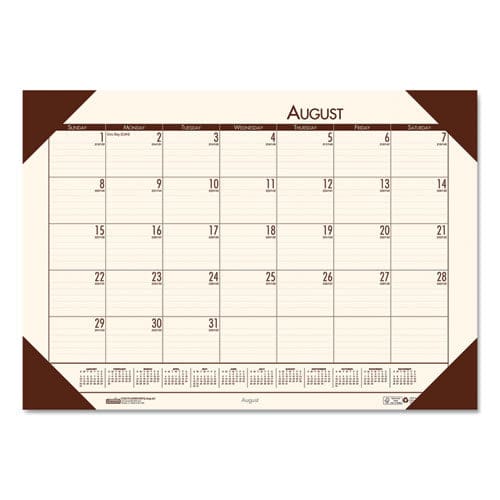 House of Doolittle Ecotones Recycled Academic Desk Pad Calendar 18.5 X 13 Cream Sheets Brown Corners 12-month (aug To July): 2022 To 2023 -