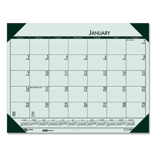 House of Doolittle Ecotones Recycled Monthly Desk Pad Calendar 22 X 17 Green-tint/woodland Green Sheets/corners 12-month (jan To Dec): 2023