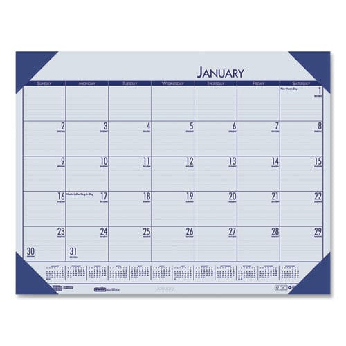 House of Doolittle Ecotones Recycled Monthly Desk Pad Calendar 22 X 17 Ocean Blue Sheets/corners Black Binding 12-month (jan-dec): 2023 -