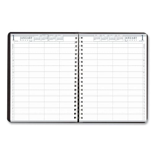House of Doolittle Eight-person Group Practice Daily Appointment Book 11 X 8.5 Black Cover 12-month (jan To Dec): 2023 - School Supplies -