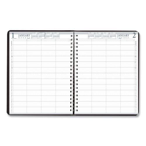 House of Doolittle Four-person Group Practice Daily Appointment Book 11 X 8.5 Black Cover 12-month (jan To Dec): 2023 - School Supplies -