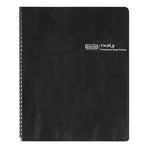 House of Doolittle Four-person Group Practice Daily Appointment Book 11 X 8.5 Black Cover 12-month (jan To Dec): 2023 - School Supplies -