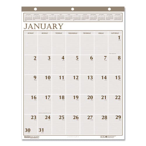 House of Doolittle Large Print Recycled Monthly Wall Calendar 20 X 26 Beige Sheets 12-month (jan To Dec): 2023 - School Supplies - House