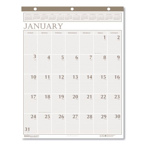 House of Doolittle Large Print Recycled Monthly Wall Calendar 20 X 26 Beige Sheets 12-month (jan To Dec): 2023 - School Supplies - House