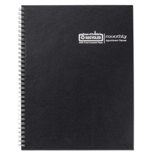House of Doolittle Monthly Hard Cover Planner 11 X 8.5 Black Cover 14-month (dec To Jan): 2022 To 2024 - School Supplies - House