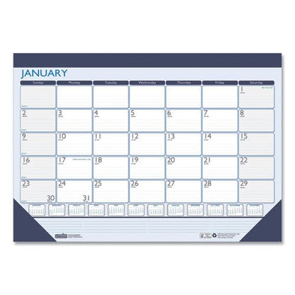 House of Doolittle Recycled Contempo Desk Pad Calendar 22 X 17 White/blue Sheets Blue Binding Blue Corners 12-month (jan To Dec): 2023 -