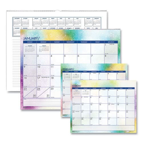 House of Doolittle Recycled Cosmos Wall Calendar Cosmos Artwork 14.88 X 12 White/blue/multicolor Sheets 12-month (jan To Dec): 2023 - School