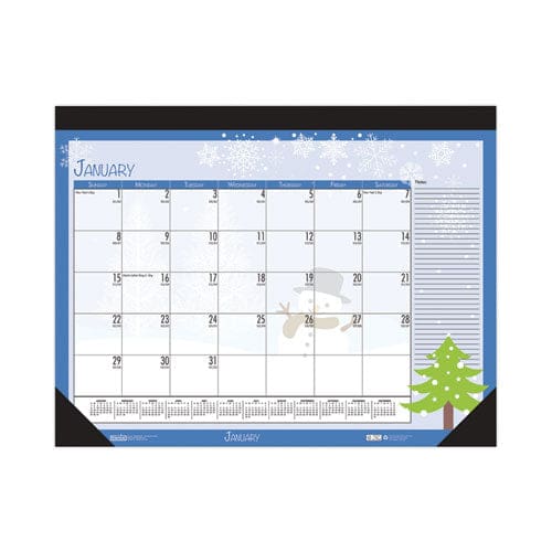 House of Doolittle Recycled Desk Pad Calendar Earthscapes Seasonal Artwork 22 X 17 Black Binding/corners,12-month (jan To Dec): 2023 -