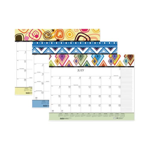 House of Doolittle Recycled Desk Pad Calendar Geometric Artwork 22 X 17 White Sheets Black Binding/corners,12-month (jan To Dec): 2023 -