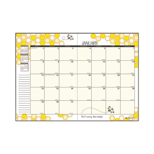 House of Doolittle Recycled Honeycomb Monthly Planner Honeycomb Artwork 11 X 7 Black/gold Cover 12-month (jan To Dec) - School Supplies -