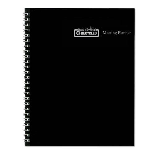 House of Doolittle Recycled Meeting Note Planner 11 X 8.5 Black Cover 12-month (jan To Dec): 2023 - School Supplies - House of Doolittle™