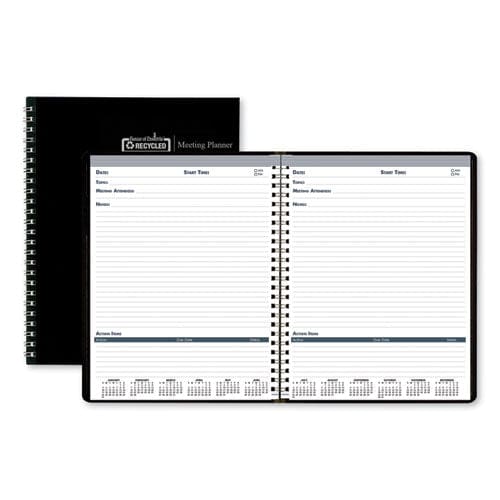 House of Doolittle Recycled Meeting Note Planner 11 X 8.5 Black Cover 12-month (jan To Dec): 2023 - School Supplies - House of Doolittle™