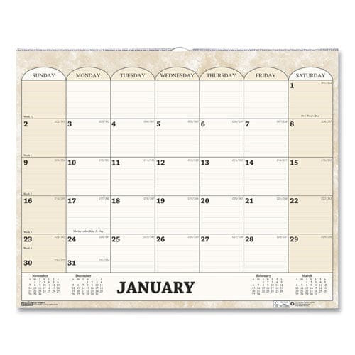 House of Doolittle Recycled Monthly Horizontal Wall Calendar Marble Stone Artwork 14.88 X 12 White/sand Sheets 12-month (jan To Dec): 2023 -