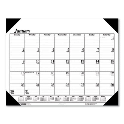 House of Doolittle Recycled One-color Dated Monthly Desk Pad Calendar 18.5 X 13 White Sheets Black Binding/corners,12-month (jan-dec): 2023