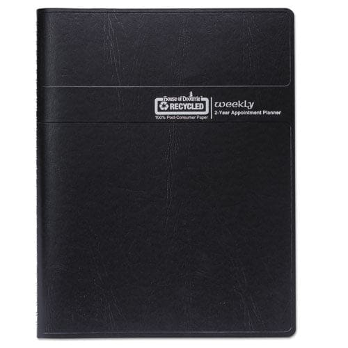 House of Doolittle Recycled Professional Weekly Planner 15-minute Appts 11 X 8.5 Black Wirebound Soft Cover 24-month (jan-dec): 2023-2024 -