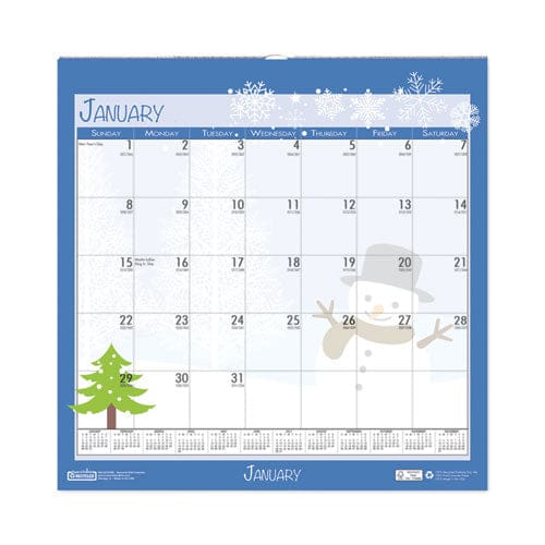 House of Doolittle Recycled Seasonal Wall Calendar Earthscapes Illustrated Seasons Artwork 12 X 12 12-month (jan To Dec): 2023 - School