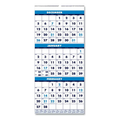 House of Doolittle Recycled Three-month Format Wall Calendar Vertical Orientation 8 X 17 White Sheets 14-month (dec To Jan): 2022 To 2024 -