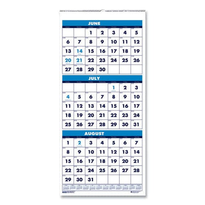 House of Doolittle Recycled Three-month Format Wall Calendar Vertical Orientation 8 X 17 White Sheets 14-month (june To July): 2022 To 2023