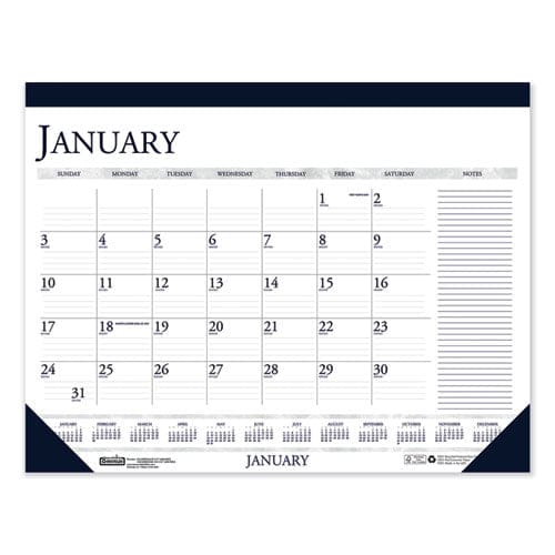 House of Doolittle Recycled Two-color Monthly Desk Pad Calendar With Notes Section 18.5 X 13 Blue Binding/corners 12-month (jan-dec): 2023 -