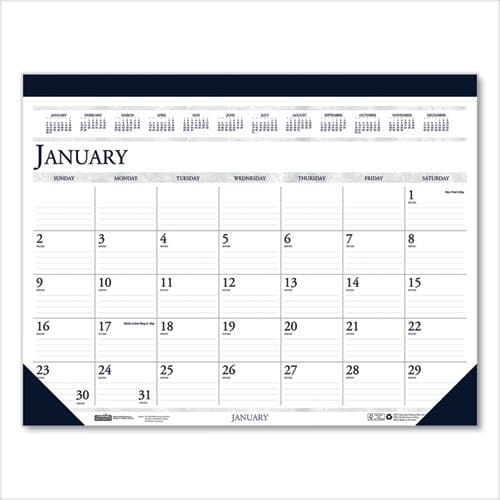 House of Doolittle Recycled Two-color Perforated Monthly Desk Pad Calendar 18.5 X 13 Blue Binding/corners 12-month (jan-dec): 2023 - School
