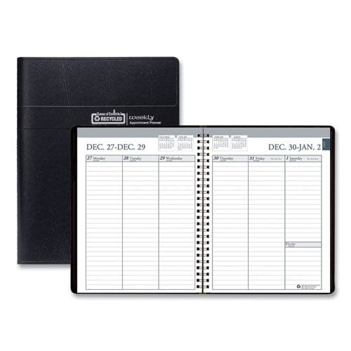 House of Doolittle Recycled Weekly Appointment Book Ruled Without Appointment Times 8.75 X 6.88 Black Cover 12-month (jan To Dec): 2023 -