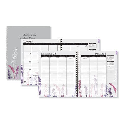 House of Doolittle Recycled Wild Flower Weekly/monthly Planner Wild Flowers Artwork 9 X 7 Gray/white/purple Cover 12-month (jan-dec): 2023 -