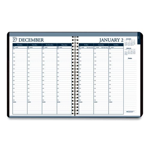 House of Doolittle Recycled Wirebound Weekly/monthly Planner 11 X 8.5 Black Cover 12-month (jan To Dec): 2023 - School Supplies - House