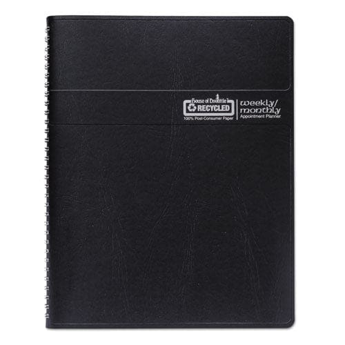 House of Doolittle Recycled Wirebound Weekly/monthly Planner 11 X 8.5 Black Cover 12-month (jan To Dec): 2023 - School Supplies - House