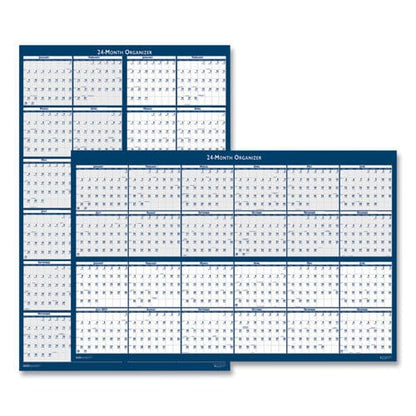 House of Doolittle Reversible/erasable 2 Year Wall Calendar 24 X 37 Light Blue/blue/white Sheets 24-month (jan To Dec): 2023 To 2024 -