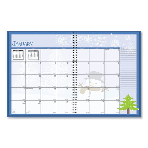 House of Doolittle Seasonal Monthly Planner Seasonal Artwork 10 X 7 Light Blue Cover 12-month (jan To Dec): 2023 - School Supplies - House