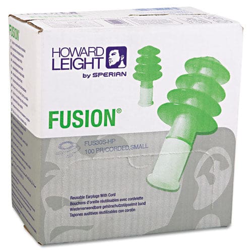 Howard Leight by Honeywell Fus30s-hp Fusion Multiple-use Earplugs Small 27nrr Corded Gn/we 100 Pairs - Janitorial & Sanitation - Howard