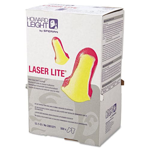 Howard Leight by Honeywell Ll-1 D Laser Lite Single-use Earplugs Cordless 32nrr Ma/yw Ls500 500 Pairs - Janitorial & Sanitation - Howard