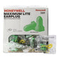 Howard Leight by Honeywell Maximum Lite Single-use Earplugs Corded 30nrr Green 100 Pairs - Janitorial & Sanitation - Howard Leight®