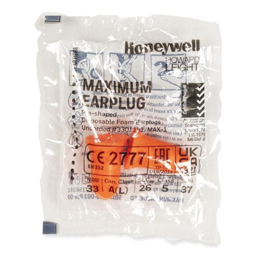 Howard Leight by Honeywell Maximum Single-use Earplugs Leight Source 500 Refill Cordless 33nrr Coral 500 Pairs - Janitorial & Sanitation -