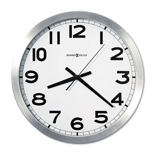 Howard Miller Spokane Wall Clock 15.75 Overall Diameter Silver Case 1 Aa (sold Separately) - Office - Howard Miller®