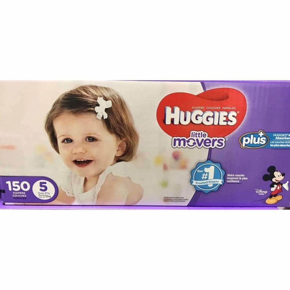 Huggies Little Movers Plus Size 5, 150 Pack - ShelHealth.Com