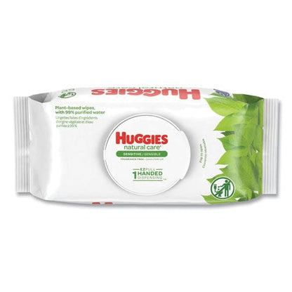Huggies Natural Care Sensitive Baby Wipes 3.88 X 6.6 Unscented White 56/pack 8 Packs/carton - School Supplies - Huggies®