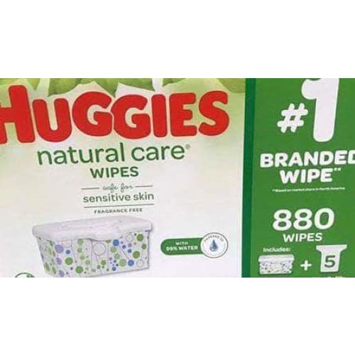 HUGGIES Natural Care Unscented Baby Wipes, Sensitive, 880 Total Wipes - ShelHealth.Com